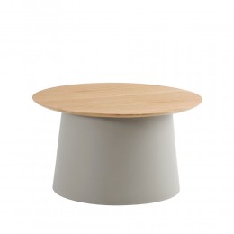 ZENTRA COFFEE TABLE ΦΥΣΙΚΟ ΓΚΡΙ 70x70x39cm