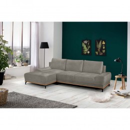 NATURA ΚΑΝΑΠΕΣ ΚΡΕΒΑΤΙ ΓΩΝΙΑ ΑΡΙΣΤΕΡΗ TAUPE 283x164x90 70-0399