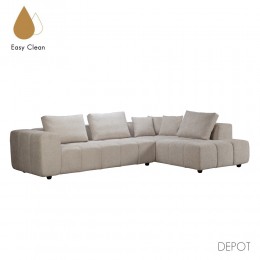 TOMOS ΚΑΝΑΠΕΣ ΓΩΝΙΑ ΔΕΞΙΑ BEIGE LEGASY 15 298x200x85cm