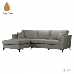 BOEL ΚΑΝΑΠΕΣ ΓΩΝΙΑ ΑΡΙΣΤΕΡΗ ΓΚΡΙ MEMORY 15 280x170x92cm