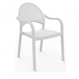 Tropic Πολυθρόνα 58x63x89cm Polypropylene Λευκό 752-2133