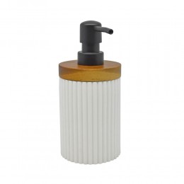 DISPENSER ΠΟΛΥΕΣΤΕΡΙΚΟ ΑΣΠΡΟ ΜΕ ΞΥΛΟ ΑΚΑΚΙΑΣ 7,9x7,9x17,5εκ. 829521