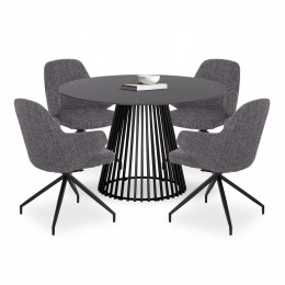 ΣΕΤ ΤΡΑΠΕΖΑΡΙΑΣ 5ΤΜΧ MEMNON SM21241 ΚΕΡΑΜΙΚΟ TOP-- ΣΤΡΟΓΓΥΛΟ--ΑΝΟΙΧΤΟ ΓΚΡΙ