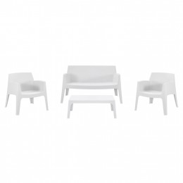 ΣΕΤ LOUNGE 4ΤΜΧ SLEEK HM21275.01 ΛΕΥΚΟ ΠΟΛΥΠΡΟΠΥΛΕΝΙΟ