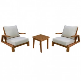 LOUNGE ΣΕΤ MIREX HM10893 ΤΡΑΠΕΖΑΚΙ & 2 ΠΟΛΥΘΡΟΝΕΣ--ΞΥΛΟ ΑΚΑΚΙΑΣ--ΕΚΡΟΥ ΜΑΞΙΛΑΡΙΑ
