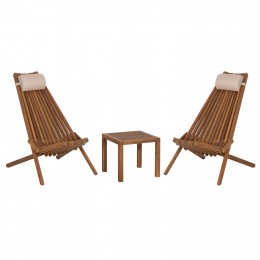 LOUNGE ΣΕΤ ΕΞ.ΧΩΡΟΥ 3ΤΜΧ SHIGAN HM10993 ΞΥΛΟ ΑΚΑΚΙΑΣ--ΜΑΞΙΛΑΡI ΚΕΦΑΛΗΣ ΣΕ ΜΠΕΖ