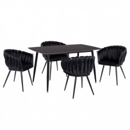 ΣΕΤ ΤΡΑΠΕΖΑΡΙΑΣ 5ΤΜΧ RAVEN HM12116.03 ΚΕΡΑΜΙΚΟ TOP ΜΑΥΡΟ ΜΑΡΜΑΡΟ--ΜΑΥΡΟ ΒΕΛΟΥΔΟ