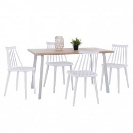 ΣΕΤ ΤΡΑΠΕΖΑΡΙΑΣ 5ΤΜΧ OFIRA HM10634 MDF TOP ΣΕ SONAMA--ΛΕΥΚΕΣ ΚΑΡΕΚΛΕΣ