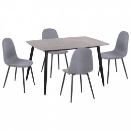 ΣΕΤ ΤΡΑΠΕΖΑΡΙΑΣ 5ΤΜΧ RAVEN HM21068.03 ΚΕΡΑΜΙΚΟ TOP ΓΚΡΙ ΜΑΡΜΑΡΟ--ΓΚΡΙ ΥΦΑΣΜΑ