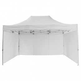 GAZEBO ΜΕ 3 ΠΛΑΙΝΑ ΠΑΝΙΑ ΣΚΙΑΣΗΣ CRESSEN HM21098.01 ΠΤΥΣΣΟΜΕΝΟ ΑΛΟΥΜΙΝΙΟΥ 3x4,5x3,4Yμ 9996885