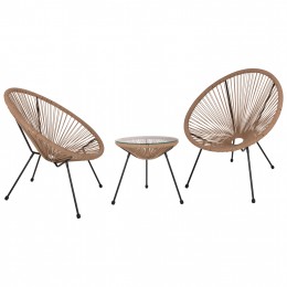 ΣΕΤ ΕΞΩΤΕΡΙΚΟΥ ΧΩΡΟΥ 3ΤΜΧ ACAPULCO HM21100 TWISTED WICKER-ΜΕΤΑΛΛΟ 9996888