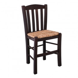 CASA Καρέκλα Οξιά 42x45x88cm Βαφή Εμποτισμού Καρυδί, Κάθισμα Ψάθα Ρ966,Ε2