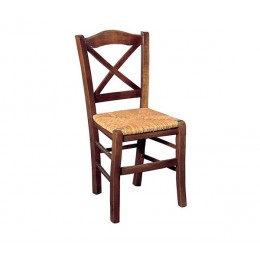 METRO Καρέκλα Οξιά 43x47x88cm Βαφή Εμποτισμού Καρυδί, Κάθισμα Ψάθα Ρ967,Ε2