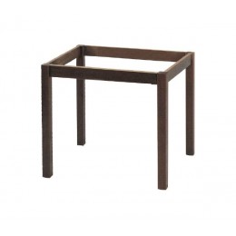 ΚΑΦΕΝΕΙΟΥ Πόδι Τραπεζιού Οξιά, για Επιφάνεια 60x60cm, Βαφή Εμποτισμού Καρυδί, Λυόμενο