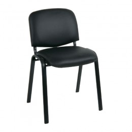SIGMA Καρέκλα Γραφείου Επισκέπτη 57x57x79cm Μέταλλο Βαφή Μαύρο, PVC Μαύρο ΕΟ550,16