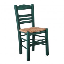 ΣΙΦΝΟΣ Καρέκλα Οξιά Βαφή Εμποτισμού Ανιλίνη Πράσινο, 41x45x88cm Κάθισμα Ψάθα Ρ969,Ε6