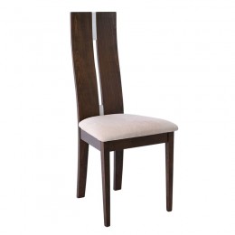 MILENO Καρέκλα Οξιά Καρυδί 46x47x103cm Burn Beech Ύφασμα Καφέ Ε7675