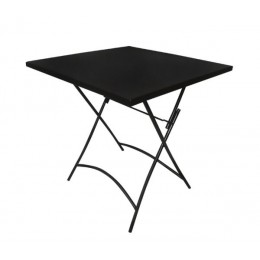 PARK Τραπέζι Πτυσσόμενο 70x70x71cm Μέταλλο Βαφή Μαύρο Ε5177