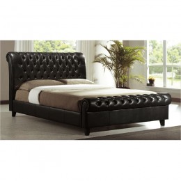 HARMONY Κρεβάτι Διπλό για Στρώμα 160x200cm, PU Σκούρο Καφέ Ε8052