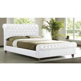 HARMONY Κρεβάτι Διπλό 169x240x104cm για Στρώμα 160x200cm, PU Άσπρο Ε8052,1