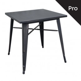 RELIX Τραπέζι Dining-Pro, 70x70x75cm Μέταλλο Βαφή Antique Black Ε5200,10