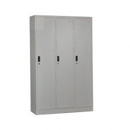 Locker Ντουλάπα 3 θέσεων 115x45x185cm Μεταλλικό/Λευκό Ε6005