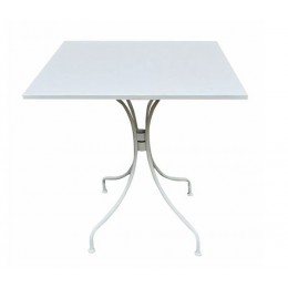 PARK Τραπέζι 70x70x71cm Μέταλλο Βαφή Άσπρο Ε5171,1