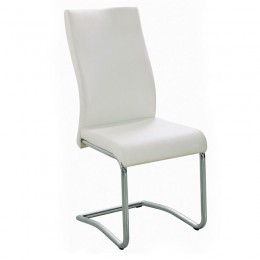 BENSON Καρέκλα Μέταλλο Χρώμιο, 46x52x97cm PVC Cream ΕΜ931,1
