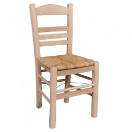ΣΙΦΝΟΣ Καρέκλα Οξιά 41x45x88cm Βαφή Εμποτισμού Φυσικό, Κάθισμα Ψάθα Ρ969,Ε1