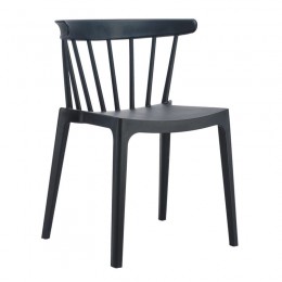 WEST Καρέκλα Κήπου - Βεράντας 53x53x75cm PP-UV Μαύρο Ε372,2