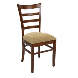 NATURALE Καρέκλα Καρυδί, 42x50x91cm Ύφασμα Μπεζ Ε7052,2