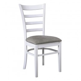 NATURALE Καρέκλα Άσπρο, 42x50x91cm Ύφασμα Γκρι Ε7052,4