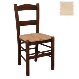 ΣΥΡΟΣ Καρέκλα Άβαφη Οξιά 41x45x88cm με Ψάθα Αβίδωτη Ρ950,0