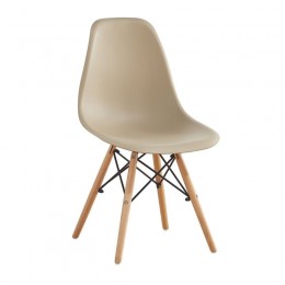 ART Wood Καρέκλα Τραπεζαρίας Κουζίνας 46x52x82cm Ξύλο - PP Tortora ΕΜ123,9W