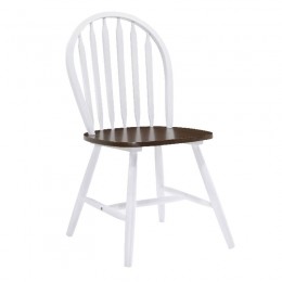 SALLY Καρέκλα 44x51x93cm Άσπρο - Καρυδί Ε7080,5