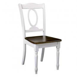 NAPOLEON Καρέκλα Tραπεζαρίας 44x55x96cm Ξύλο Άσπρο, Καρυδί Ε7072,5