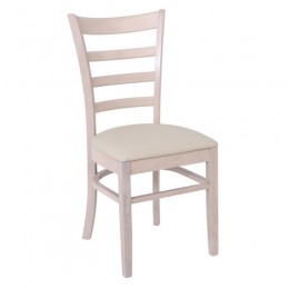 NATURALE Καρέκλα White Wash, 42x50x91cm Pu Εκρού Ε7052,5