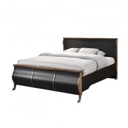SCARLET Κρεβάτι Ραμποτέ Διπλό 170 x215x113cm, για Στρώμα 160x200cm, Απόχρωση Antique Oak Ebony Oak Ε8704,2