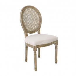 JAMESON Καρέκλα με Ψάθα 49x45x97cm, Decape Ύφασμα Εκρού Ε754,1