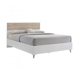 ALIDA Κρεβάτι Διπλό για Στρώμα 160x200cm, Sonoma - Άσπρο Ε7349,2