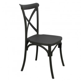 DESTINY Καρέκλα Πολυπροπυλένιο (PP), 48x51x90cm Απόχρωση Ανθρακί, Στοιβαζόμενη Ε377,2