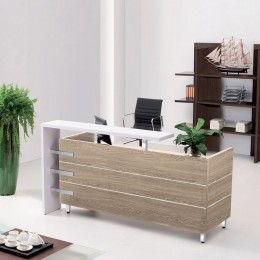Reception PROJECT 180x75x110cm Απόχρωση Sonoma - Άσπρο ΕΟ944