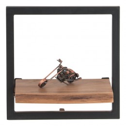 LIZARD Frame Ράφι 35x25x35cm Μέταλλο Βαφή Μαύρο, Ξύλο Ακακία Φυσικό ΕΑ7070,5
