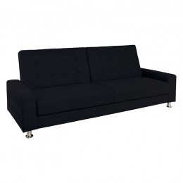 MOBY Καναπές - Κρεβάτι Σαλονιού - Καθιστικού, 217x80x81cm Bed:185x110x40cm Ύφασμα Μαύρο Ε9569,8