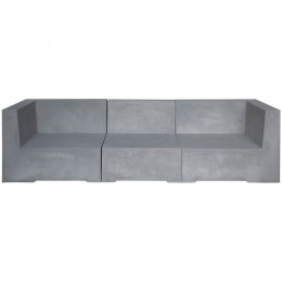 CONCRETE 3Θέσιος Καναπές 235x81x65cm Κήπου - Βεράντας, Cement Grey Ε6200