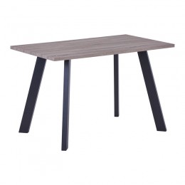 BAXTER Τραπέζι Κουζίνας Τραπεζαρίας, 120x70x75cm Μέταλλο Βαφή Μαύρο, Sonoma Oak ΕΜ820,1