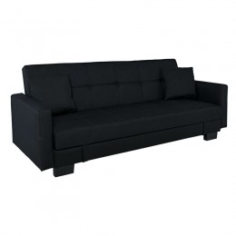 KELSO Καναπές - Κρεβάτι με Αποθηκευτικό Χώρο, 197x81x80cm 3Θέσιος, Ύφασμα Μαύρο Ε9928,5