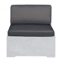 CONCRETE Set Μαξιλάρια Καρέκλας, Καθ:67x66x8 -Πλάτ:67x15/8x30cm Γκρι Ύφασμα Water Repellent - 2 Tεμάχια Ε6200,Μ1
