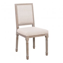 JAMESON Square Καρέκλα 45x53x95cm, Decape Ύφασμα Εκρού Ε755,1
