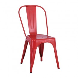 RELIX Καρέκλα, 44x49x84cm Μέταλλο Βαφή Κόκκινο Matte Ε5191,2MW